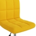 Silla de comedor giratoria de terciopelo amarillo mostaza