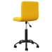 Silla de comedor giratoria de terciopelo amarillo mostaza