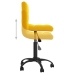 Silla de comedor giratoria de terciopelo amarillo mostaza