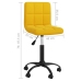 Silla de comedor giratoria de terciopelo amarillo mostaza