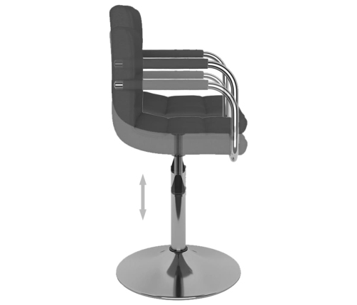 Silla de comedor tela gris oscuro