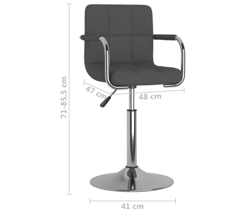 Silla de comedor tela gris oscuro