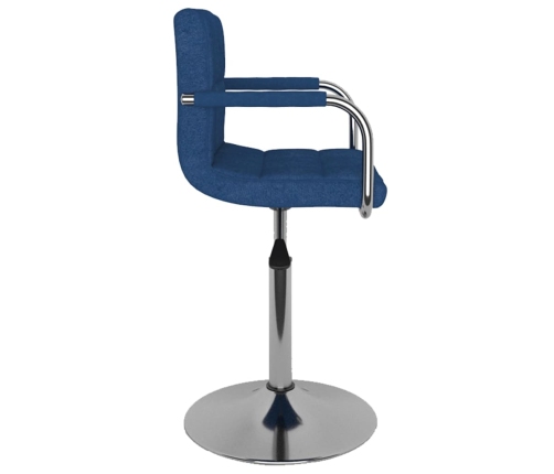 Silla de comedor de tela azul