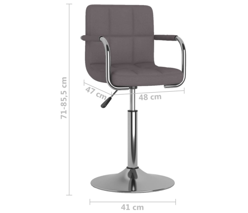 Silla de comedor de tela gris taupé