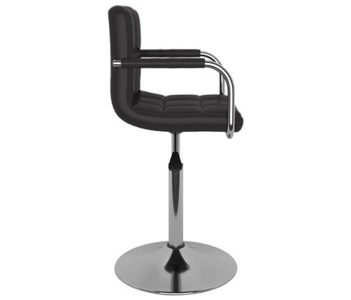 Silla de comedor cuero sintético negra