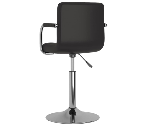 Silla de comedor cuero sintético negra