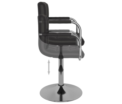 Silla de comedor cuero sintético negra