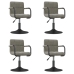 Sillas de comedor giratorias 4 unidades terciopelo gris claro