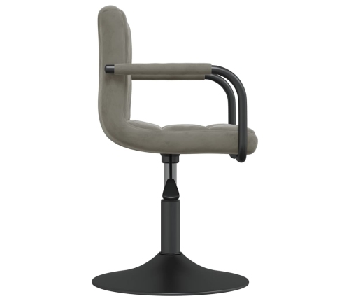 Sillas de comedor giratorias 4 unidades terciopelo gris claro