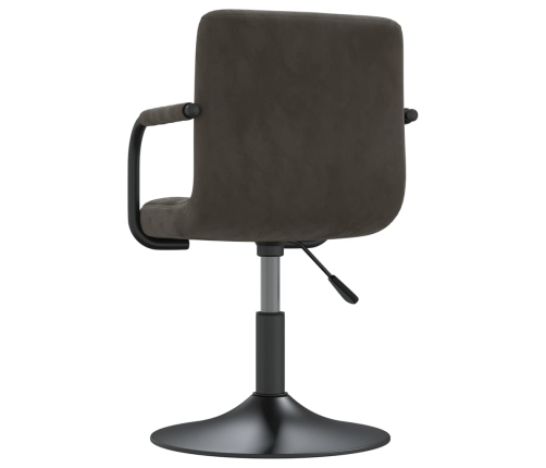 Sillas de comedor giratorias 6 unidades terciopelo gris oscuro