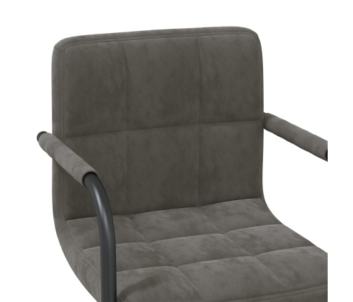 Sillas de comedor giratorias 6 unidades terciopelo gris oscuro