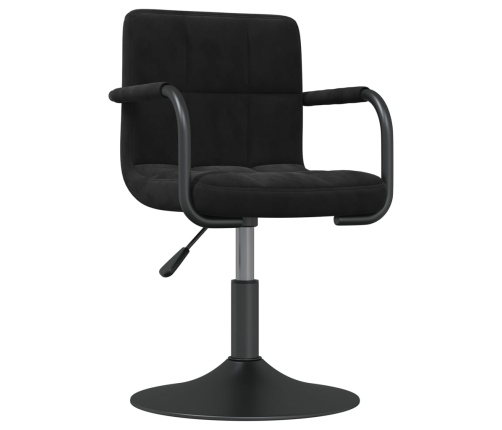 Silla de comedor de terciopelo negro