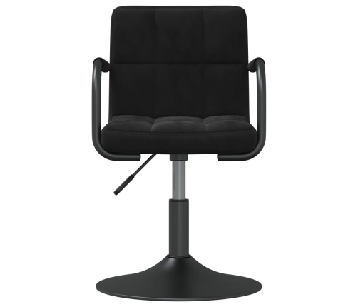 Silla de comedor de terciopelo negro