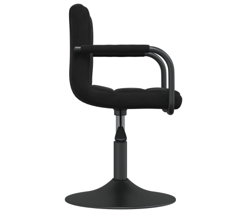 Silla de comedor de terciopelo negro