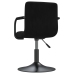 Silla de comedor de terciopelo negro