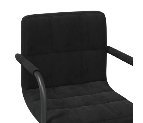 Silla de comedor de terciopelo negro