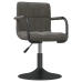 Silla de comedor de terciopelo gris oscuro