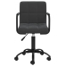 Silla de comedor giratoria de terciopelo negro
