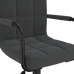 Silla de comedor giratoria de terciopelo negro