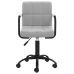 Silla de comedor giratoria de terciopelo gris claro