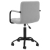 Silla de comedor giratoria de terciopelo gris claro