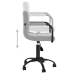 Silla de comedor giratoria de terciopelo gris claro
