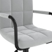 Silla de comedor giratoria de terciopelo gris claro