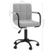 Silla de comedor giratoria de terciopelo gris claro