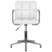 Silla de comedor giratoria cuero sintético blanco