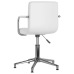 Silla de comedor giratoria cuero sintético blanco