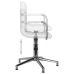 Silla de comedor giratoria cuero sintético blanco