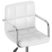 Silla de comedor giratoria cuero sintético blanco