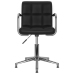 Silla de comedor giratoria cuero sintético negro
