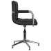 Silla de comedor giratoria cuero sintético negro