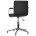 Silla de comedor giratoria cuero sintético negro