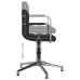 Silla de comedor giratoria cuero sintético negro
