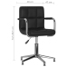 Silla de comedor giratoria cuero sintético negro