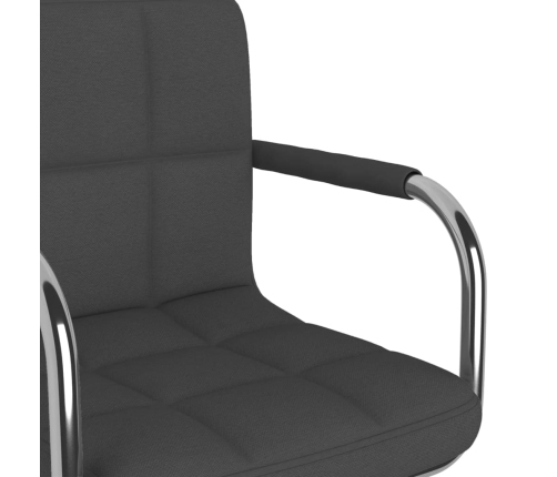 Silla de comedor giratoria tela gris oscuro