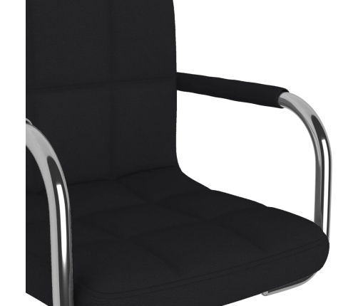 Silla de comedor giratoria tela negro