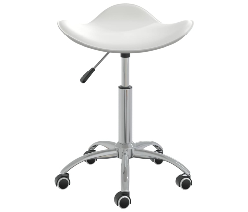 Silla de oficina de cuero sintético blanco