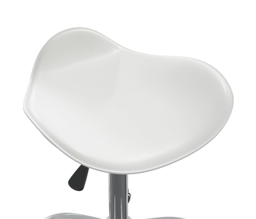 Silla de oficina de cuero sintético blanco