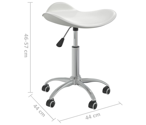 Silla de oficina de cuero sintético blanco