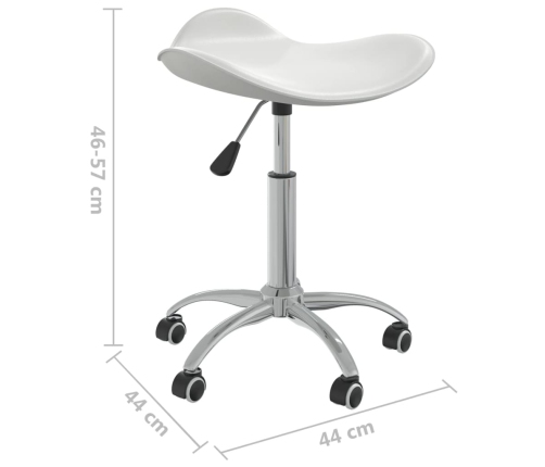 Silla de comedor giratoria cuero sintético blanco