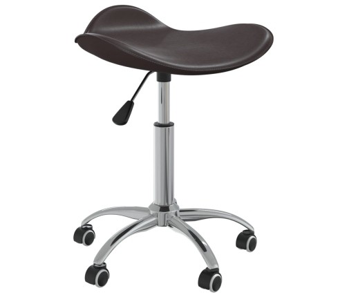 Silla de comedor giratoria cuero sintético marrón