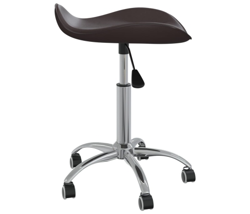 Silla de comedor giratoria cuero sintético marrón