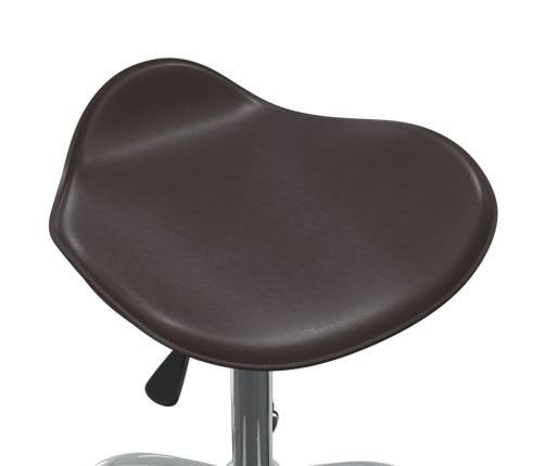 Silla de comedor giratoria cuero sintético marrón