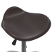 Silla de comedor giratoria cuero sintético marrón