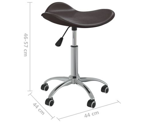 Silla de comedor giratoria cuero sintético marrón