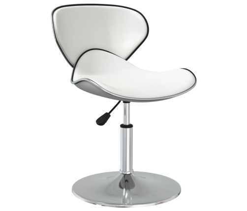 Sillas de comedor 4 unidades cuero sintético blanco