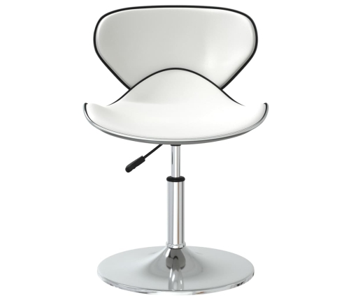 Sillas de comedor 4 unidades cuero sintético blanco